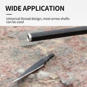 Gray SPG Black Carbon Steel Broadhead – 120 Grain Screw-in Arrow Tip for Recurve &amp; Traditional Bows SPG