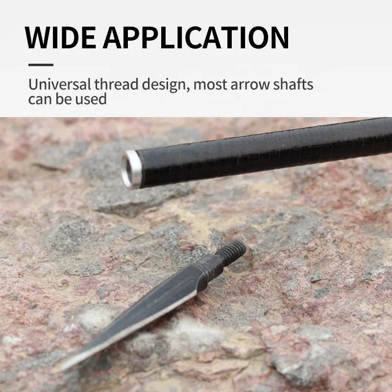 Gray SPG Black Carbon Steel Broadhead – 120 Grain Screw-in Arrow Tip for Recurve &amp; Traditional Bows SPG