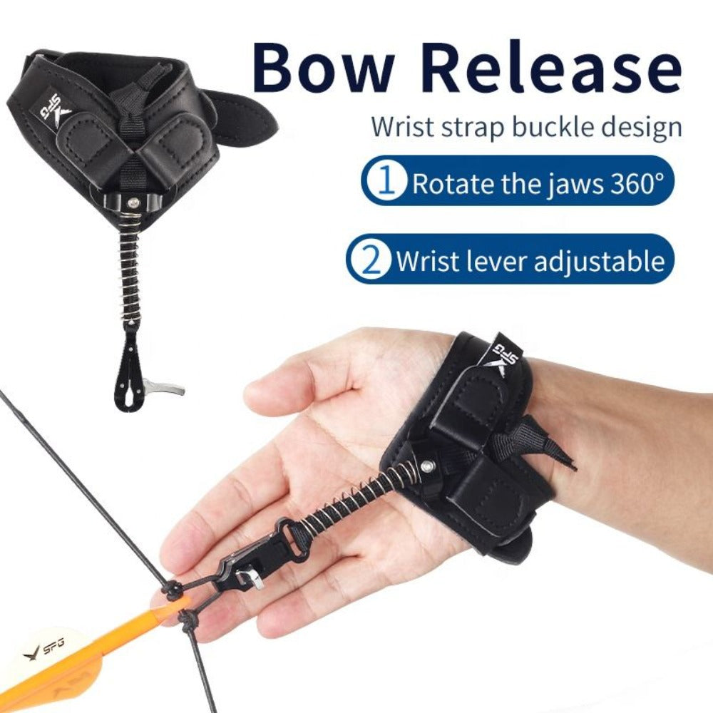 Dark Slate Gray SPG Bow Release Archery Compound Bows Accessories Set Professional Shooting Adjustable Wrist Triggers Grip Clamp D-Loop Caliper INDIAN SLINGSHOT