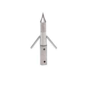 Gray SPG Bowfishing Arrow Tip YL003 – 8&nbsp;mm OD Stainless Steel Mechanical Dart (Screw-In) SPG