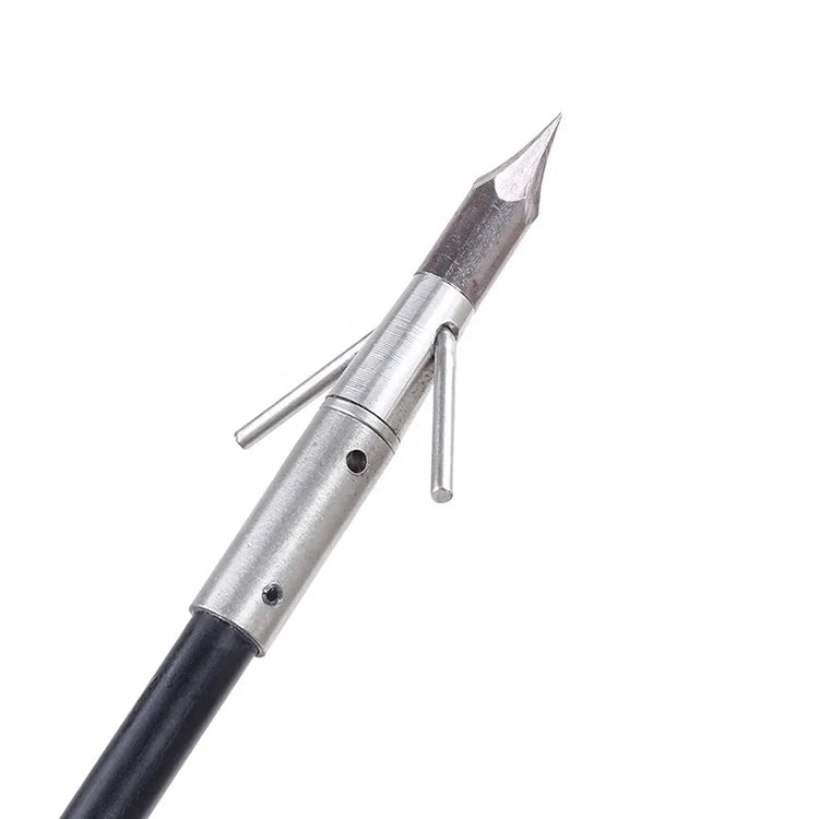 Gray SPG Bowfishing Arrow Tip YL003 – 8&nbsp;mm OD Stainless Steel Mechanical Dart (Screw-In) SPG