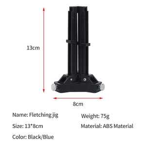 Black SPG Feather Sticker Fletching Jig – Quick Stick-On Vane Tool (Fits 4.2–10 mm Arrow Shafts) SPG