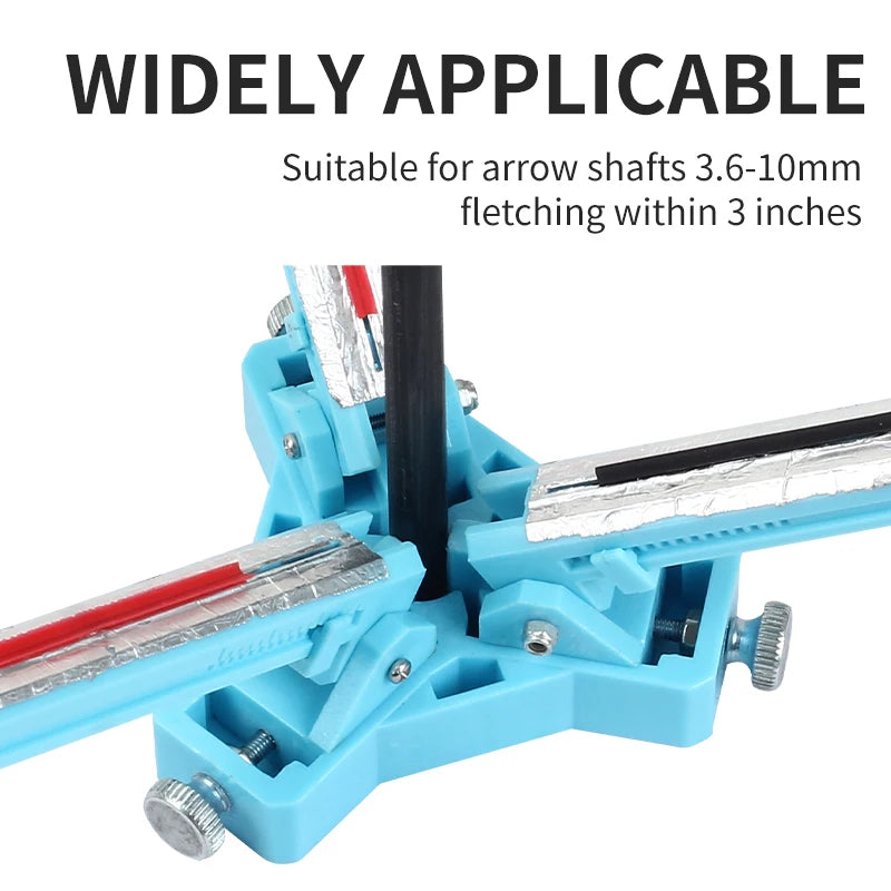 Sky Blue SPG Feather Sticker Fletching Jig – Quick Stick-On Vane Tool (Fits 4.2–10 mm Arrow Shafts) SPG