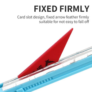 Sky Blue SPG Feather Sticker Fletching Jig – Quick Stick-On Vane Tool (Fits 4.2–10 mm Arrow Shafts) SPG
