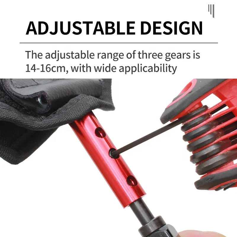 Dark Slate Gray SPG Kids Wrist-Strap Bow Release – 360° Dual-Caliper, Length Adjustable (Black/Red) SPG
