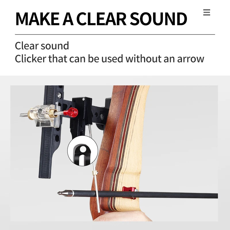 Beige SPG Magnetic Slider Clicker — Recurve Bow Signal for Consistent Release (Black) SPG