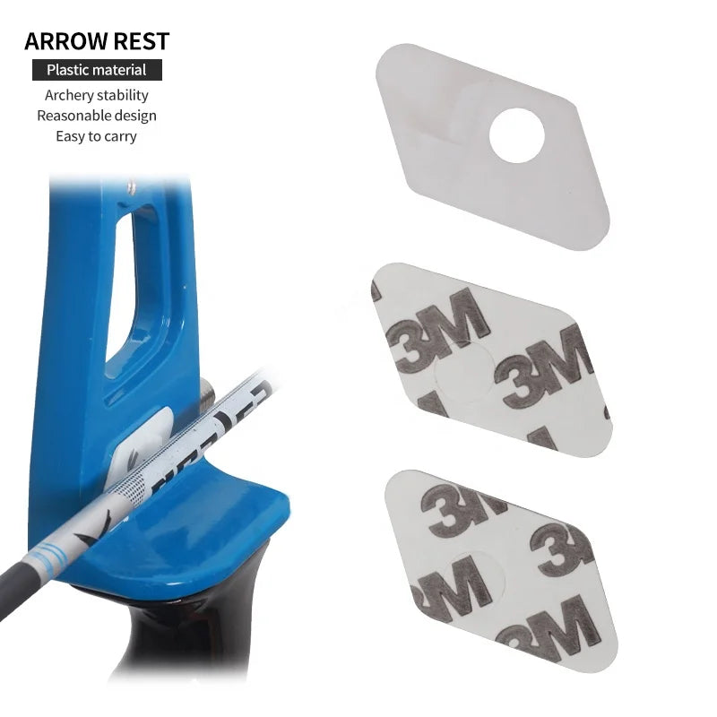 Light Gray SPG Plastic Arrow Rest – White Adhesive Archery Accessory SPG