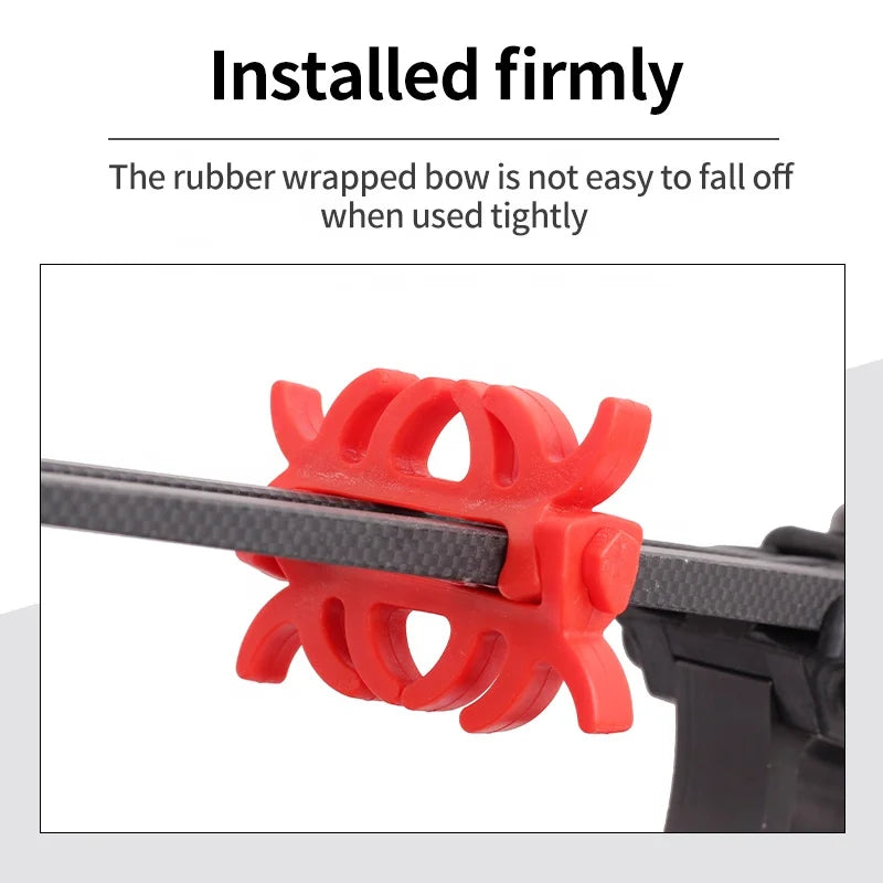 Maroon SPG Rubber Bow Limb Stabilizer – Noise &amp; Vibration Dampener for Compound Bows SPG
