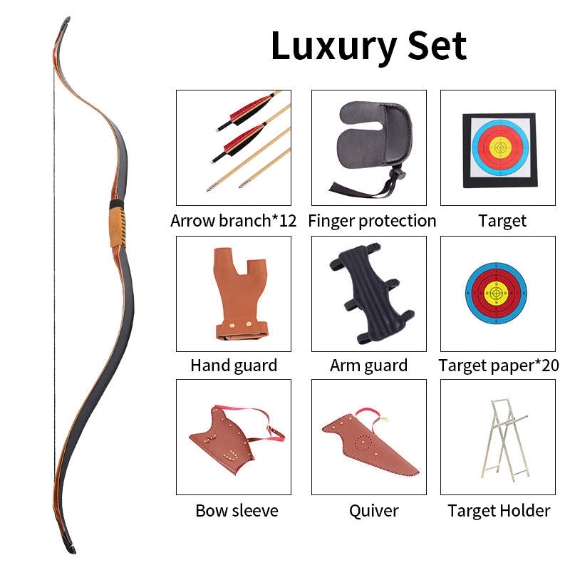 White Smoke SPG Traditional Recurve Bow Archery Set – Luxury Package SPG
