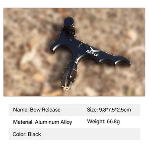 Rosy Brown SPG 4 Finger Compound Bow Release – Aluminum Alloy Thumb Release Aid for Target Archery SPG