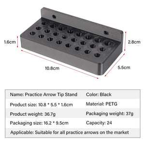 White Smoke SPG Arrow Tip Storage Rack (PETG) — 12-Slot or 24-Slot Wall/Desk Holder SPG