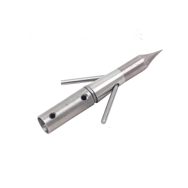 Dark Gray SPG Bowfishing Arrow Tip YL003 – 8&nbsp;mm OD Stainless Steel Mechanical Dart (Screw-In) SPG