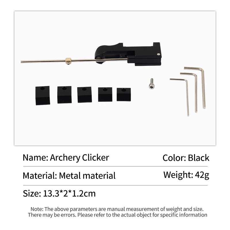White Smoke SPG Magnetic Slider Clicker — Recurve Bow Signal for Consistent Release (Black) SPG