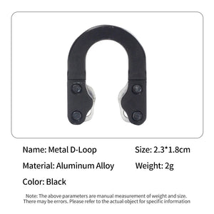 Dark Slate Gray SPG Metal D-Loop for Compound Bows – Aluminum Alloy Archery Bowstring Release Buckle (Black/Red/Blue) SPG
