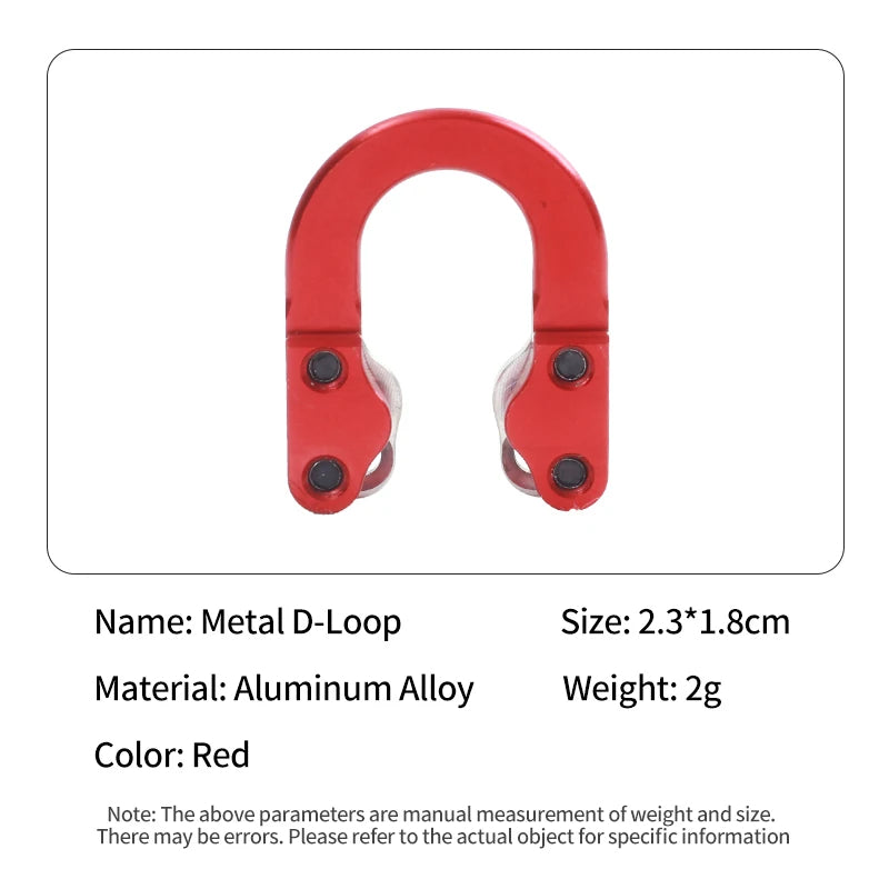 Maroon SPG Metal D-Loop for Compound Bows – Aluminum Alloy Archery Bowstring Release Buckle (Black/Red/Blue) SPG