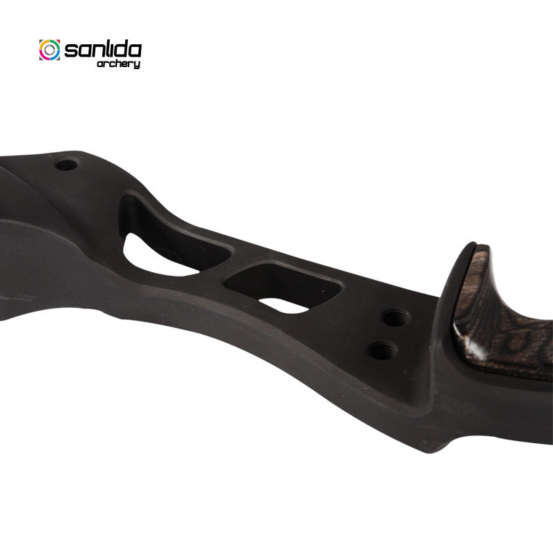 White Smoke Sanlida® Hermit 10 ILF CNC Aluminum Recurve Bow Riser – 19 Inch RH SANLIDA