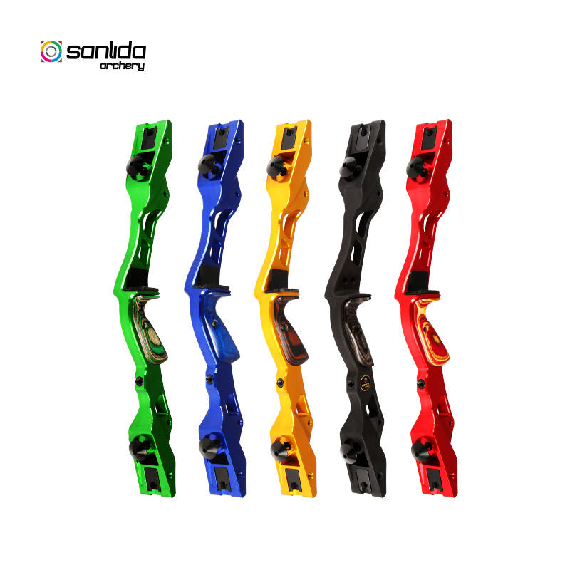 White Smoke Sanlida® Hermit 10 ILF CNC Aluminum Recurve Bow Riser – 19 Inch RH SANLIDA