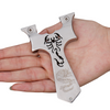 Gray Scorpion Cut Stainless Steel Slingshot MARKSMAN