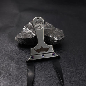 Dark Slate Gray Shadow Bat Stainless Steel Slingshot with Colored Screws INDIAN SLINGSHOT