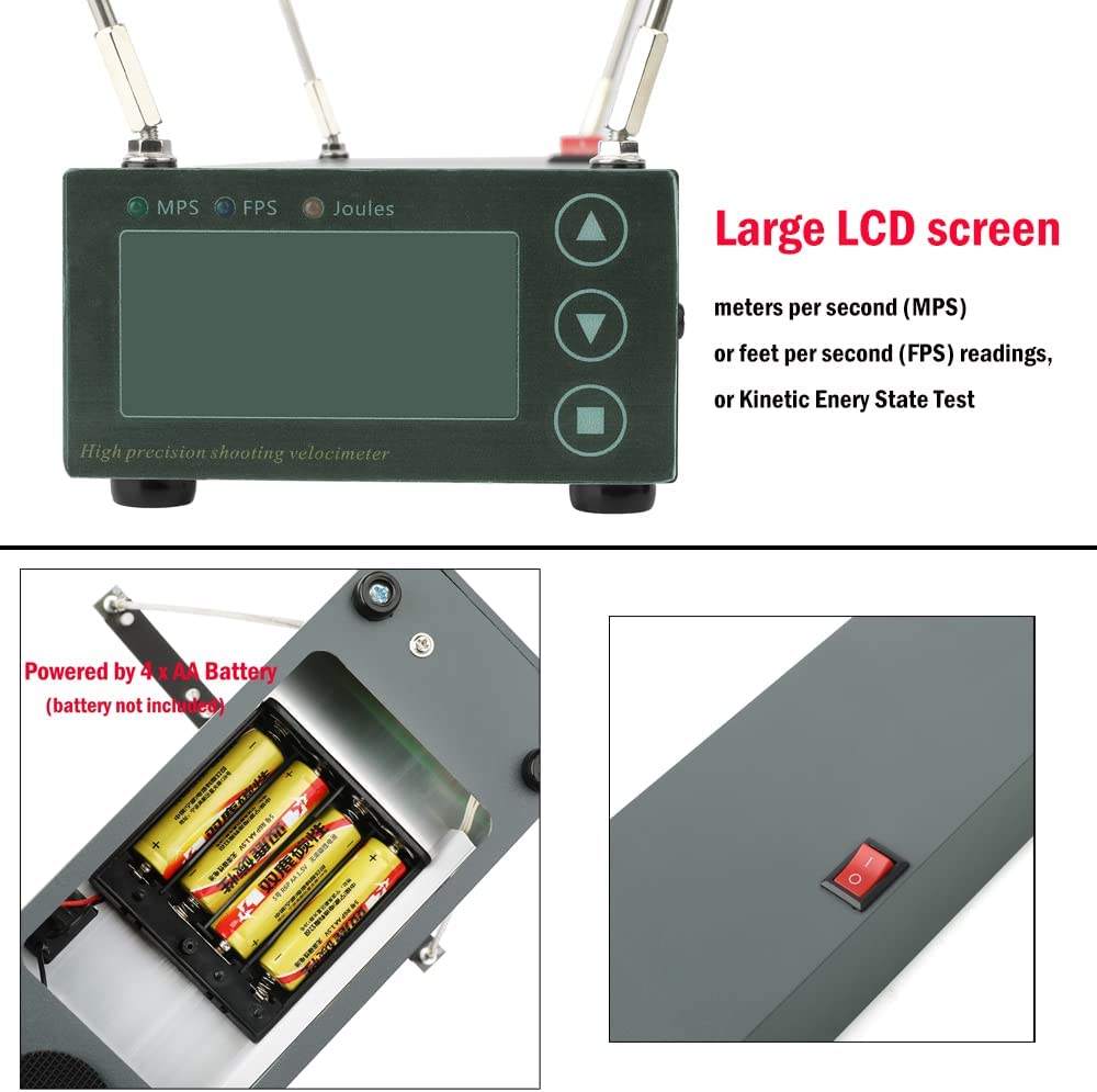 Dim Gray Marksman High Precision Ballistic Chronograph Velometer Speedometer Measurement Tool with FPS and MPS Readings MARKSMAN