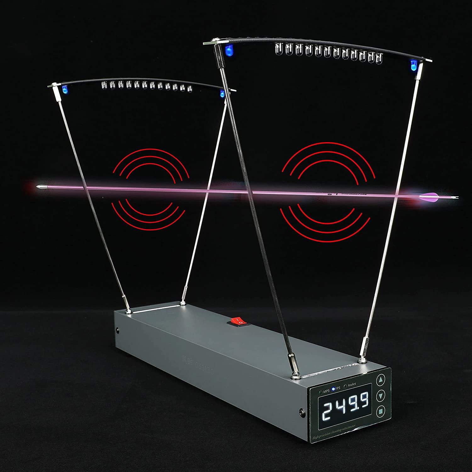 Black Marksman High Precision Ballistic Chronograph Velometer Speedometer Measurement Tool with FPS and MPS Readings MARKSMAN