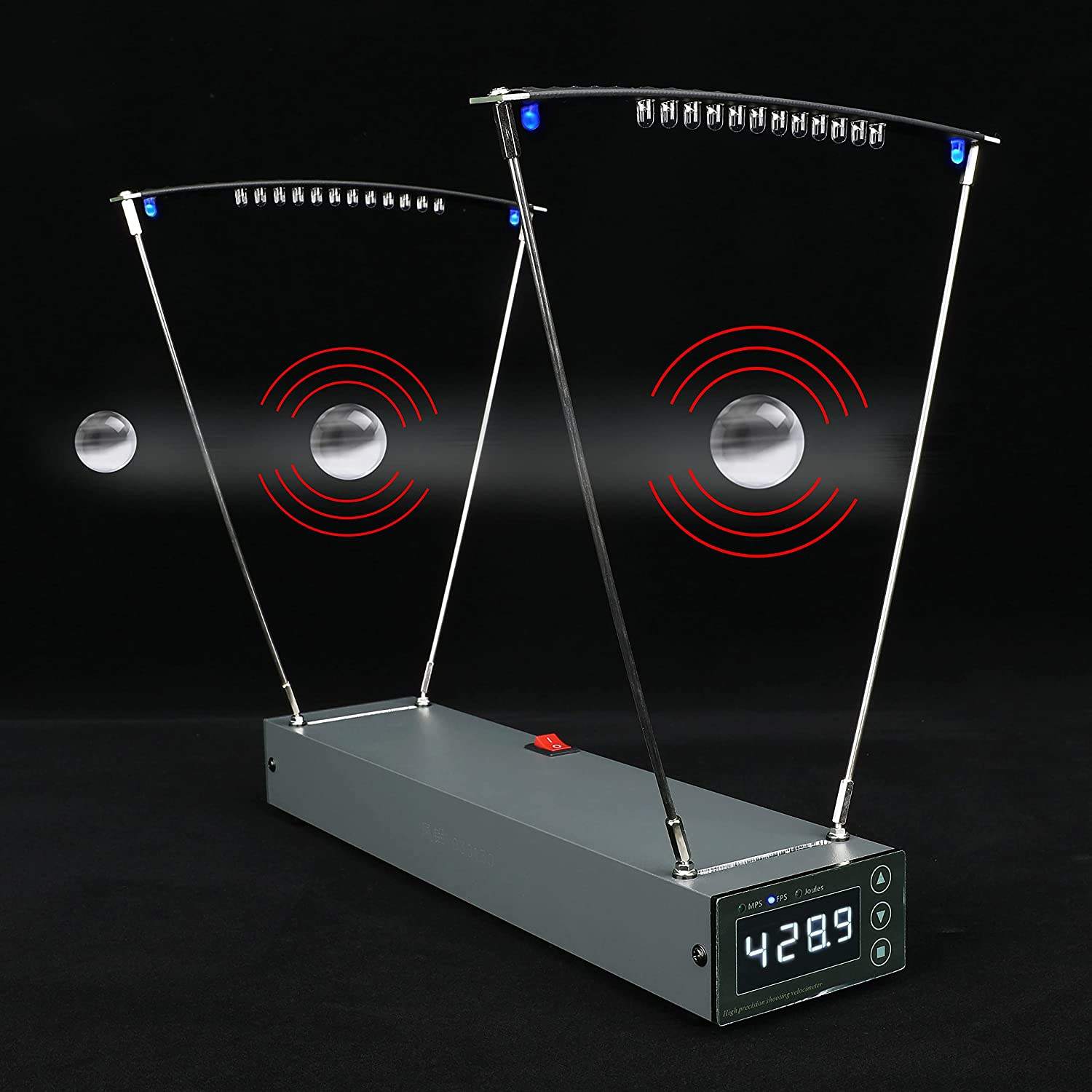 Black Marksman High Precision Ballistic Chronograph Velometer Speedometer Measurement Tool with FPS and MPS Readings MARKSMAN
