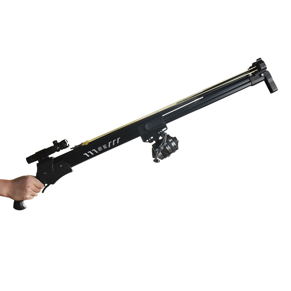 White Smoke ShoreMaster Long-Range Fishing Slingshot Rifle with Reel Kit & Laser Guidance INDIAN SLINGSHOT