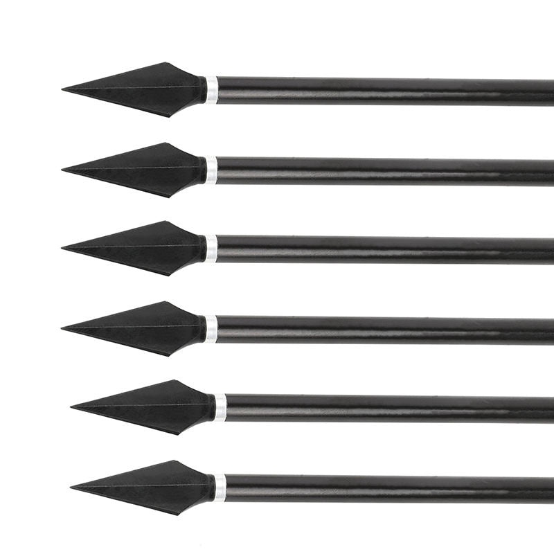 White Smoke Short Aluminum Arrows – Archery Practice Set (6 Pieces) INDIAN SLINGSHOT