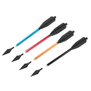 White Smoke Short Aluminum Arrows – Archery Practice Set (6 Pieces) INDIAN SLINGSHOT