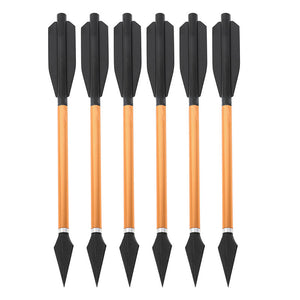 White Smoke Short Aluminum Arrows – Archery Practice Set (6 Pieces) INDIAN SLINGSHOT