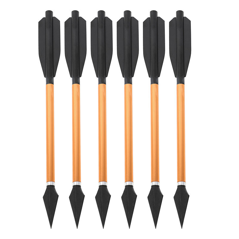 White Smoke Short Aluminum Arrows – Archery Practice Set (6 Pieces) INDIAN SLINGSHOT