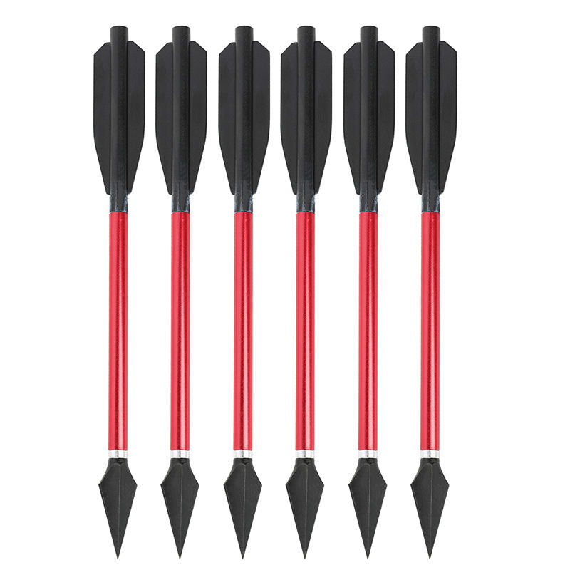 White Smoke Short Aluminum Arrows – Archery Practice Set (6 Pieces) INDIAN SLINGSHOT