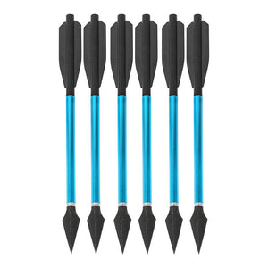 White Smoke Short Aluminum Arrows – Archery Practice Set (6 Pieces) INDIAN SLINGSHOT