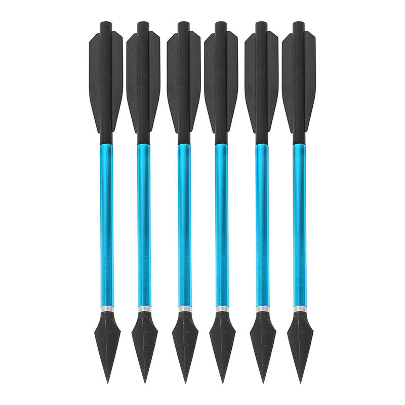 White Smoke Short Aluminum Arrows – Archery Practice Set (6 Pieces) INDIAN SLINGSHOT