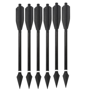 White Smoke Short Aluminum Arrows – Archery Practice Set (6 Pieces) INDIAN SLINGSHOT
