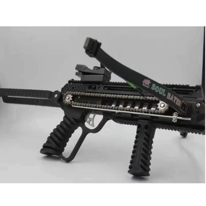 Gray SOUL-EATER - Chain Driven Slingshot Mini Crossbow (350 FPS) INDIAN SLINGSHOT