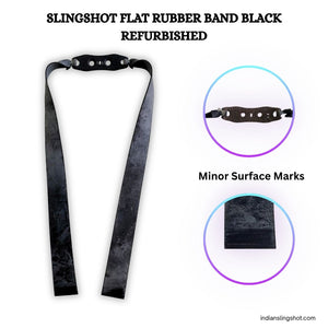 White Smoke Slingshot Flat Rubber Band Refurbished (Black)  – 5 & 10 Pcs Pack MARKSMAN