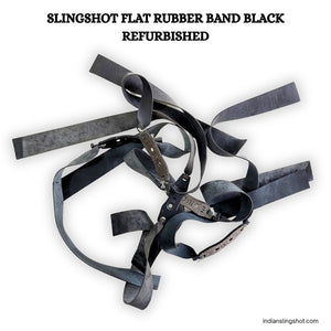 White Smoke Slingshot Flat Rubber Band Refurbished (Black)  – 5 & 10 Pcs Pack MARKSMAN