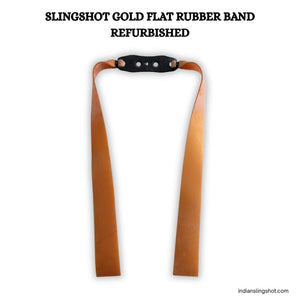 White Smoke Slingshot Gold Flat Rubber Band Refurbished – 5 & 10 Pcs Pack MARKSMAN