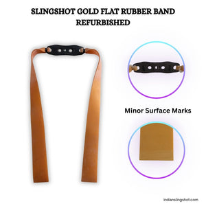White Smoke Slingshot Gold Flat Rubber Band Refurbished – 5 & 10 Pcs Pack MARKSMAN