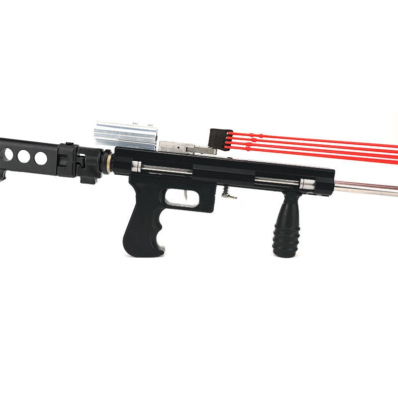 Light Pink Powerful Slingshot Rifle With 16 Strand Round Rubber Band Fishing Outdoor Target Shooting MARKSMAN