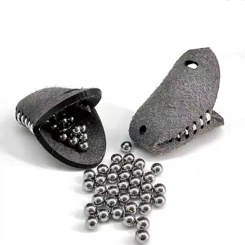 White Smoke Lightweight Mini PU Leather Slingshot Steel Ball Storage Pouch Portable Pocket Organizer INDIAN SLINGSHOT
