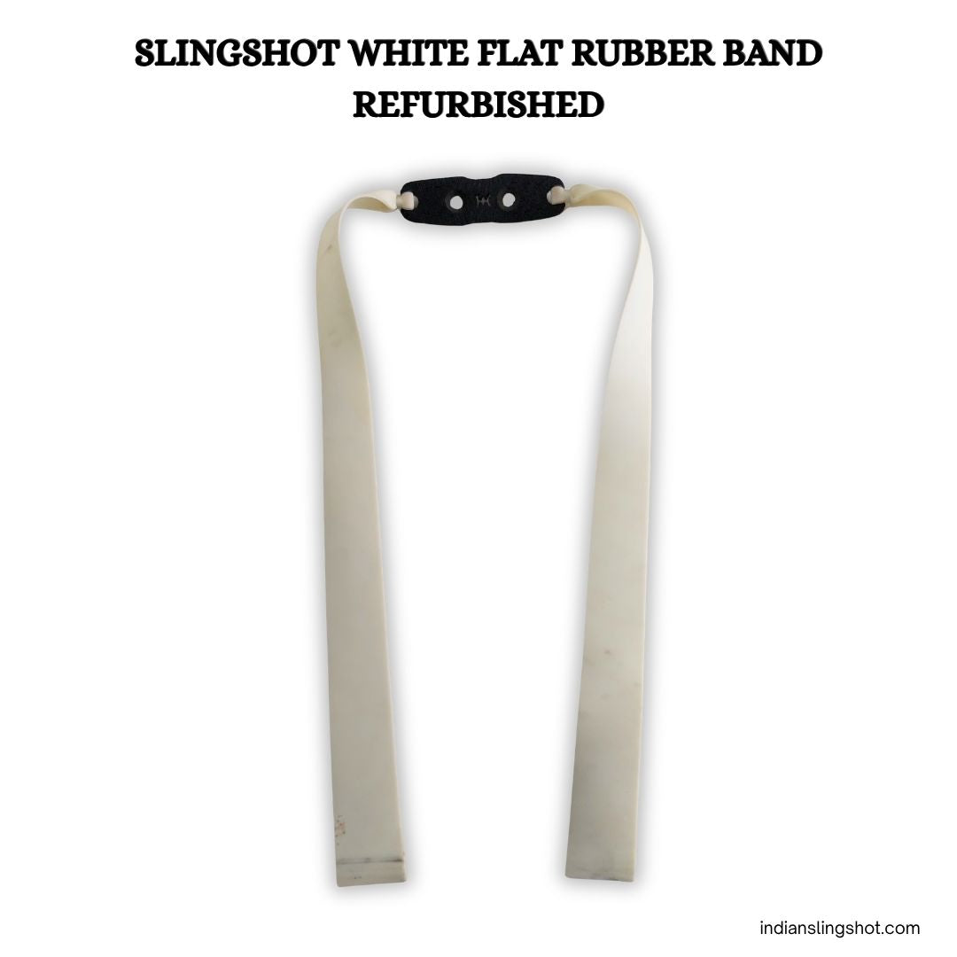 White Smoke Slingshot White Flat Rubber Band Refurbished – 5 & 10 Pcs Pack MARKSMAN
