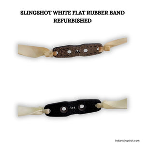 White Smoke Slingshot White Flat Rubber Band Refurbished – 5 & 10 Pcs Pack MARKSMAN