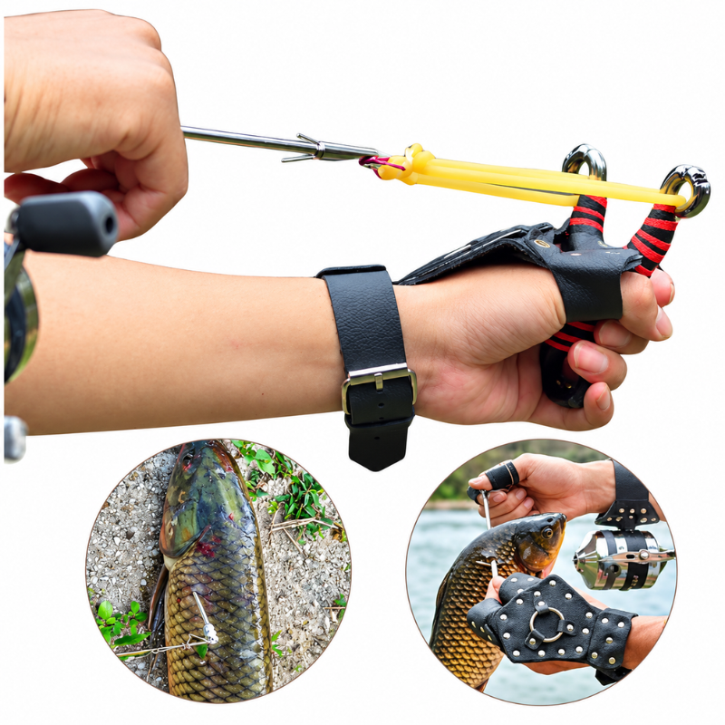 White Smoke Marksman® High Quality Fishing Slingshot Combo Set Outdoor Fishing Catapult with all Accessories MARKSMAN