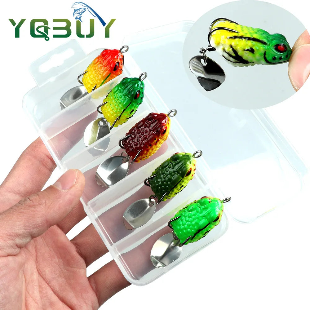5PCS Small Thunder Frog Fishing Lure 3cm 4.2g – Boxed