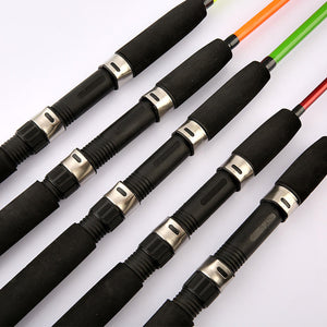 Light Gray Solid Glass 2 Section Spinning Fishing Rod SNEDA