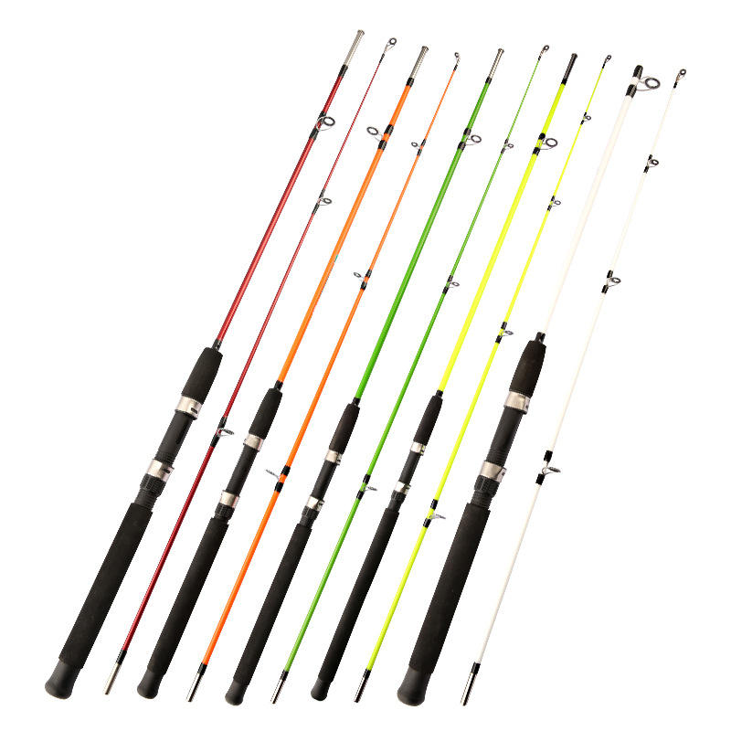 Dark Slate Gray Solid Glass 2 Section Spinning Fishing Rod SNEDA