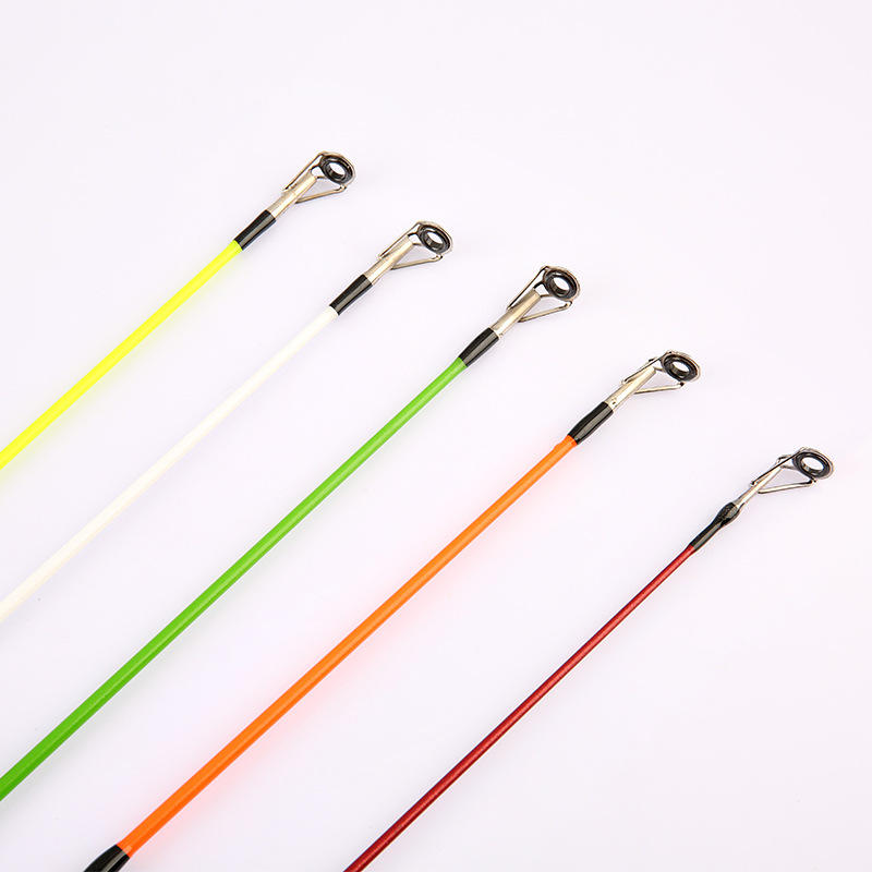 White Smoke Solid Glass 2 Section Spinning Fishing Rod SNEDA