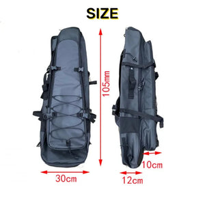 White Smoke Waterproof Spearfishing Long Flipper Backpack – Foldable Dry Bag with Double Shoulder Straps for Freediving Fins, Surfing & Diving Gear INDIAN SLINGSHOT